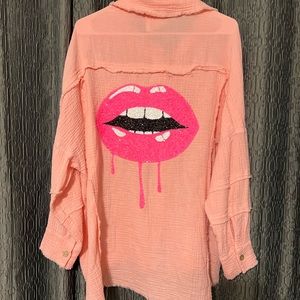 Over sized button down
